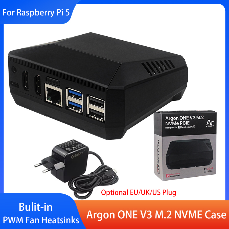 Pi Cooler - Boîtier Argon ONE V3 M.2 NVME,