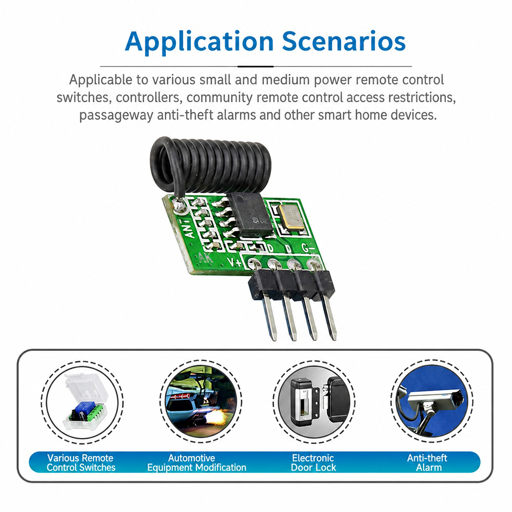 Arduino Kit - Module récepteur RF superhétérodyne 315 MHz/433